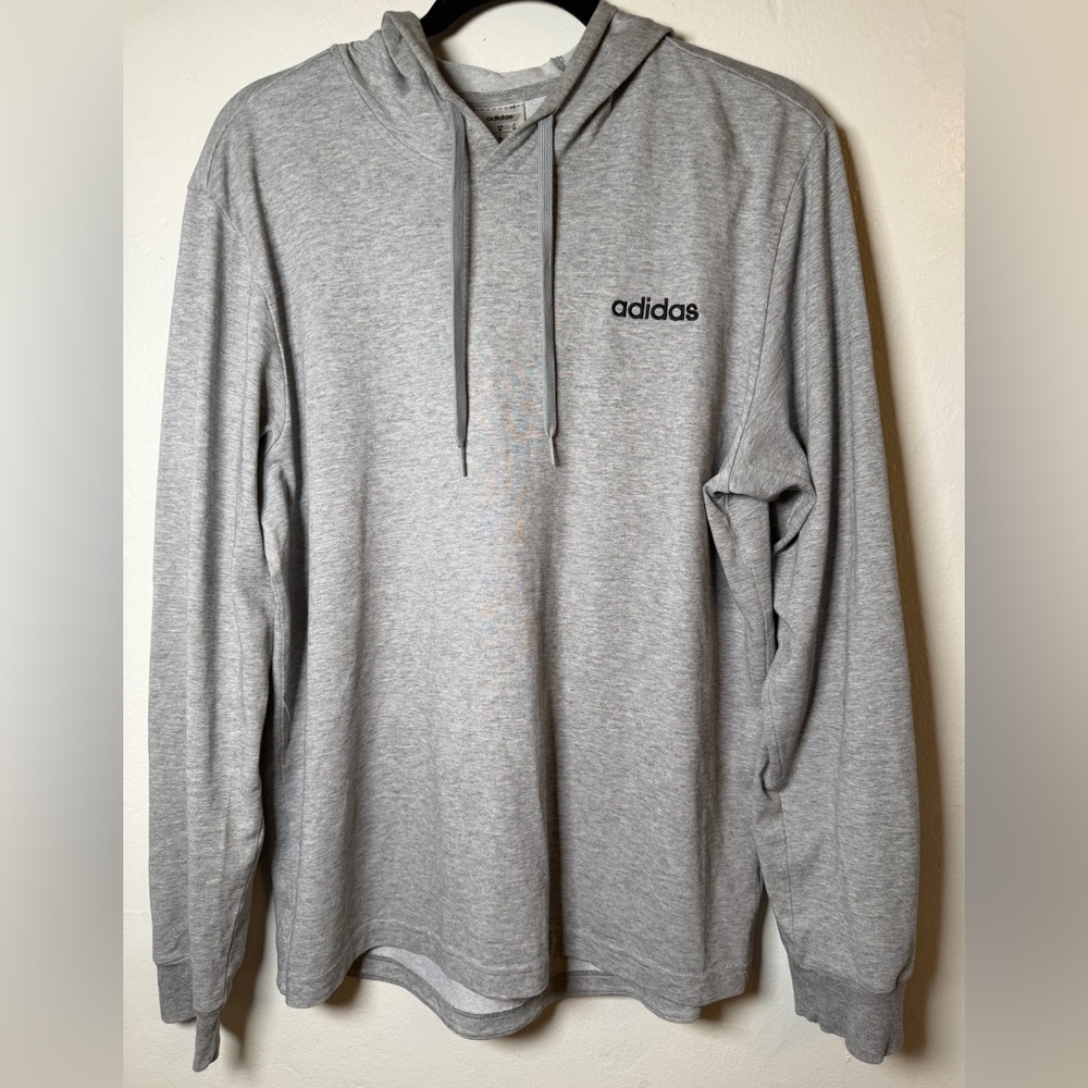 Adidas Men's Essentials Cotton Jersey Lightweight Hoodie Medium - Picture 2 of 7